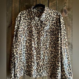 Women’s Glistening Leopard Print Shirt